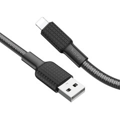 Кабель USB - 8 pin HOCO X69 Jaeger, 2.4A, чёрный, 1.0 м цена и информация | Кабели для телефонов | 220.lv