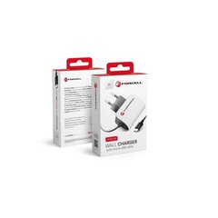 Зарядное устройство FORCELL Micro USB Universal 1A, белое цена и информация | Зарядные устройства для телефонов | 220.lv
