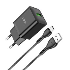 Сетевая зарядка Hoco N26 USB-A Quick Charge 3.0 18W + Type-C белая цена и информация | Зарядные устройства для телефонов | 220.lv