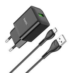 Сетевая зарядка Hoco N26 USB-A Quick Charge 3.0 18W + Type-C белая цена и информация | Зарядные устройства для телефонов | 220.lv