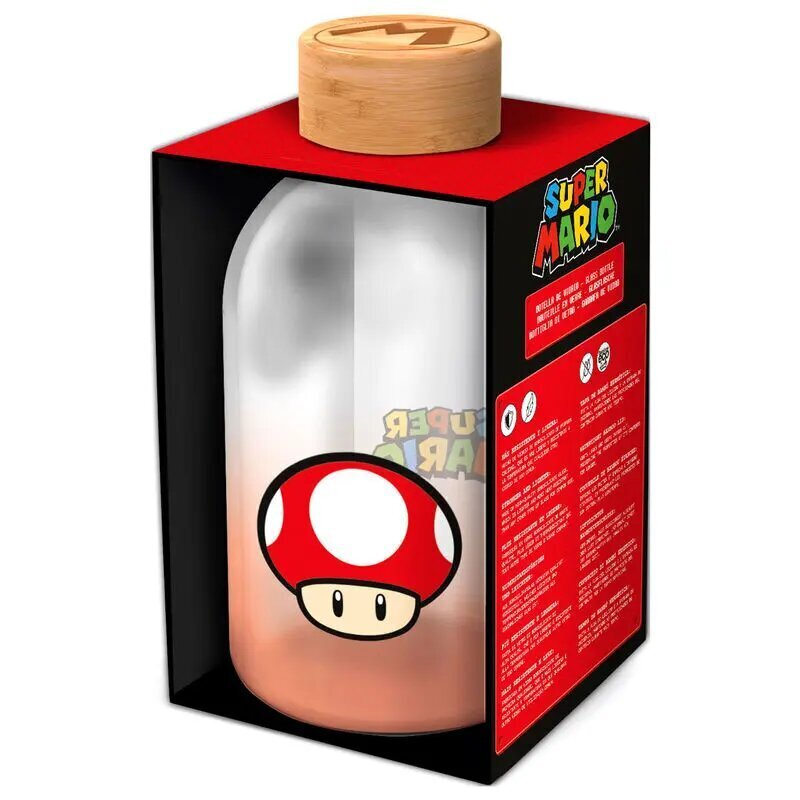 Stikla pudele Nintendo Super Mario Bros, 620 ml cena un informācija | Ūdens pudeles | 220.lv