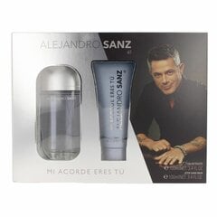 Komplekts Alejandro Sanz Mi acorde eres tú vīriešiem: tualetes ūdens EDT, 100 ml + balzams pēc skūšanās, 100 ml cena un informācija | Vīriešu smaržas | 220.lv