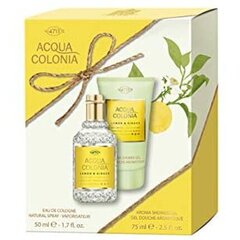 Komplekts 4711 Acqua Colonia Lemon and Ginger sievietēm/vīriešiem: odekolons EDC, 50 ml + dušas želeja, 75 ml cena un informācija | Vīriešu smaržas | 220.lv