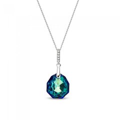 Серебряный кулон "Калатея (Bermuda Blue)" с кристаллами Swarovski™ DS01K530 цена и информация | Украшения на шею | 220.lv