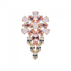 Broša "Mirteļ (Rose Water Opal / Light Rose Shimmer)" ar Swarovski™ kristāliem DS00BR173 cena un informācija | DiamondSky Apģērbi, apavi, aksesuāri | 220.lv