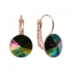 Auskari "Klaris II (Rainbow Dark)" ar Swarovski™ kristāliem DS02A496 цена и информация | Серьги | 220.lv