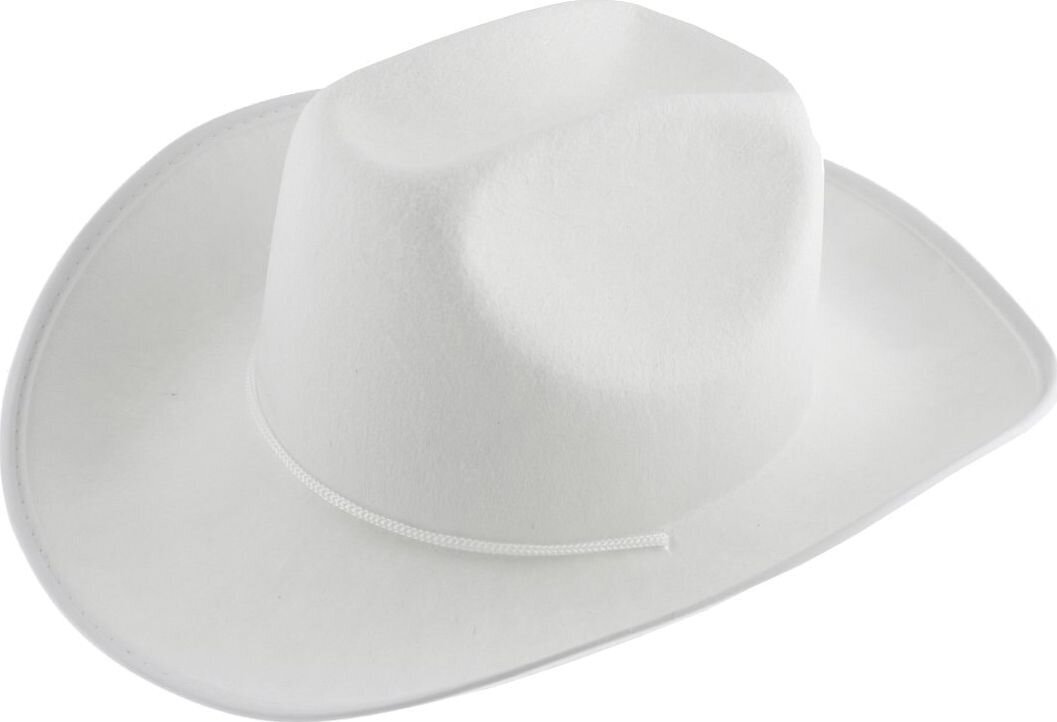 Kovboju cepure, krāsa: balta, L (59 cm) izmērs (KAKOB-YH) 4919 cena un informācija | Karnevāla kostīmi, maskas un parūkas | 220.lv