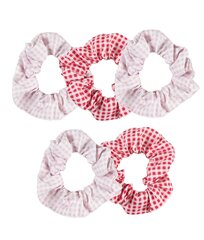 Scrunchies matiem 5gab Gingham цена и информация | Аксессуары для волос | 220.lv