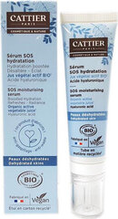 Mitrinošs sejas serums Cattier SOS Moisturising Serum Dehydrated Skins Organic, 30ml cena un informācija | Serumi sejai, eļļas | 220.lv
