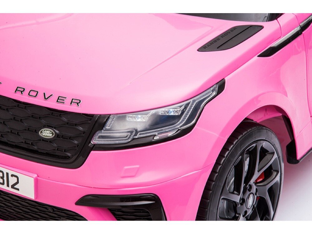 Elektromobīlis bērniem Range Rover Velar 12v ar mūzikas moduli rozā cena un informācija | Bērnu elektroauto | 220.lv