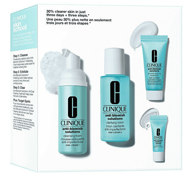 Clinique Clq Anti-Blemish Sol 3 Pasos Set cena un informācija | Sejas krēmi | 220.lv