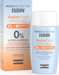 Isdin Fusion Fluid Mineral Spf50 50ml cena un informācija | Sauļošanās krēmi | 220.lv