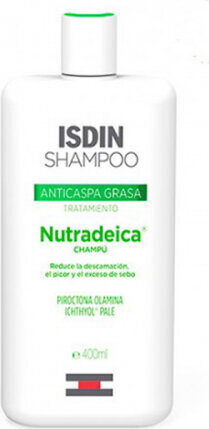 Matu šampūns pret blaugznām Isdin Nutradeica Fat Dandruff Shampoo, 400ml цена и информация | Šampūni | 220.lv