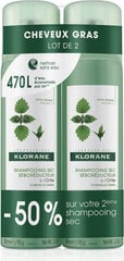 Klorane Nettle Dry Shampoo 2x150ml цена и информация | Шампуни | 220.lv