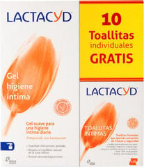 Intīmās higiēnas tīrīšanas līdzeklis Lactacyd 400ml + 10 mitrās salvetes цена и информация | Товары для интимной гигиены | 220.lv