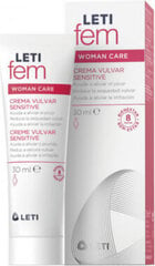 Intīmās higiēnas krēms Leti Fem Womn Care Vulvar Cream Sensitive 30ml cena un informācija | Intīmās higiēnas līdzekļi | 220.lv