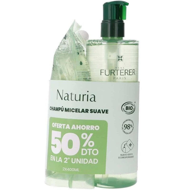 Micelārais šampūns Rene Furterer Naturia Gentle Micellar Shampoo, 400ml + 400ml цена и информация | Šampūni | 220.lv
