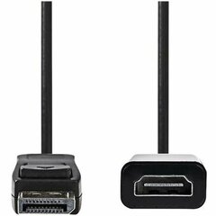 Kabelis Display Port uz HDMI Nedis CCGP37150BK02 20 cm Melns цена и информация | Кабели и провода | 220.lv