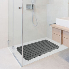Paliktnis dušas telpai 80x50cm pelēks cena un informācija | Vannas istabas aksesuāri | 220.lv