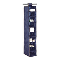 Organizators iekarināms ar 10 plauktiem 20x29x120cm Blue цена и информация | Ящики для вещей | 220.lv