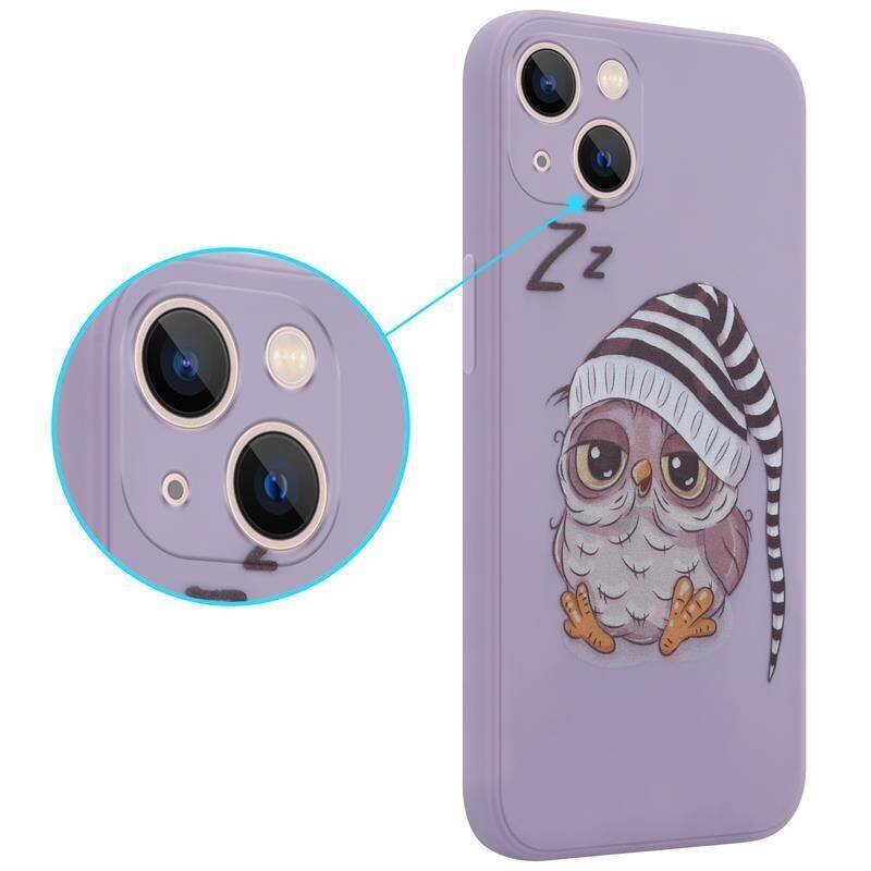 Samsung Galaxy S21 FE - Owl Sleepy, violets cena un informācija | Telefonu vāciņi, maciņi | 220.lv