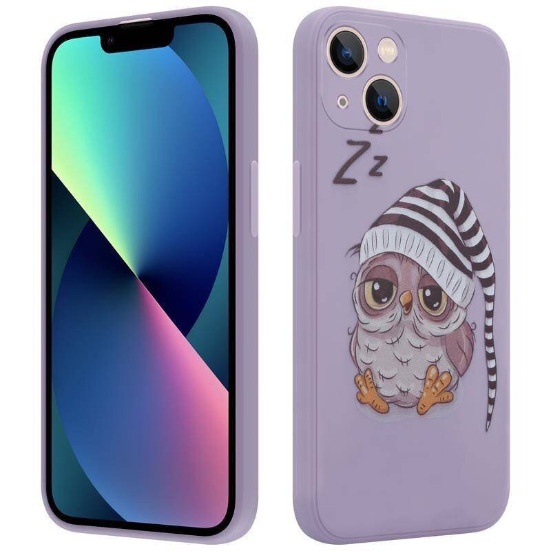Samsung Galaxy S21 FE - Owl Sleepy, violets cena un informācija | Telefonu vāciņi, maciņi | 220.lv