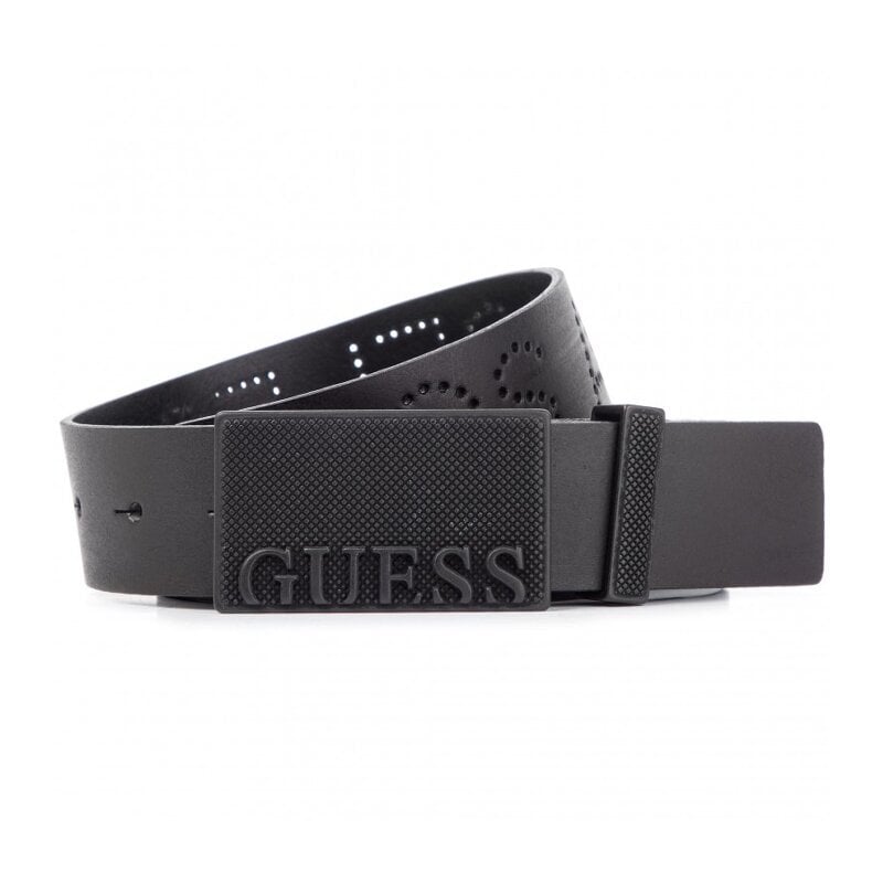 GUESS JEANS josta Jet Black A996 563039437 cena un informācija | Vīriešu jostas | 220.lv