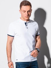 Vienkāršs Polo Krekls S1381 - V1 balts cena un informācija | Vīriešu T-krekli | 220.lv