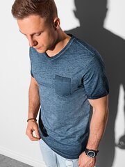 Vienkāršs t-krekls S1388 - tumši zils cena un informācija | Vīriešu T-krekli | 220.lv