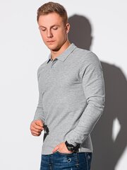рубашка с длинными рукавами l132 - серый меланж цена и информация | Мужские футболки | 220.lv