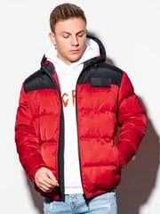 зимняя куртка c458 - красная цена и информация | Мужские куртки | 220.lv