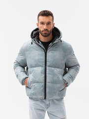 зимняя куртка c529 - голубая цена и информация | Мужские куртки | 220.lv