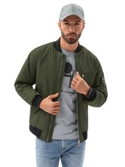 куртка-бомбер демисезонная c516 - оливковая цена и информация | Мужские куртки | 220.lv