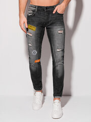 джинсы p1303 - черные цена и информация | Мужские джинсы | 220.lv