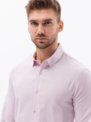 Мужская рубашка с длинным рукавом - V13 Pink K642 цена и информация | Мужские рубашки | 220.lv