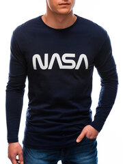 T-krekls ar garām piedurknēm L143 - zila cena un informācija | Vīriešu T-krekli | 220.lv