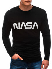 Мужская блузка с длинными рукавами L143, черная цена и информация | Мужские футболки | 220.lv