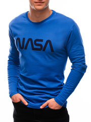 Мужская кофточка с длинным рукавом L143, синяя цена и информация | Мужские футболки | 220.lv