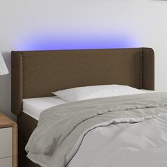 Изголовье со светодиодной подсветкой, темно-коричневое, 103x16x78/88 см цена и информация | Кровати | 220.lv