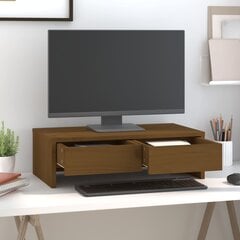 Monitora statīvs, medus brūns, 50x27x15cm, priedes masīvkoks цена и информация | Кронштейны для монитора | 220.lv