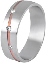 Beneto Женское двухцветное обручальное кольцо из стали SPD07 цена и информация | Кольца | 220.lv