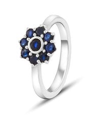 Beneto Exclusive Очаровательное серебряное кольцо с сапфирами SAFAGG1 цена и информация | Кольца | 220.lv