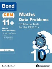 Bond 11plus: CEM Maths Data 10 Minute Tests: 10-11 Years цена и информация | Книги для подростков и молодежи | 220.lv