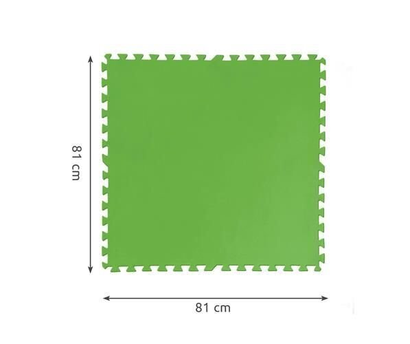 Baseina paklājiņu komplekts Bestway Flowclear 58265 , 8 81 x 81 cm, zaļš cena un informācija | Baseinu piederumi | 220.lv
