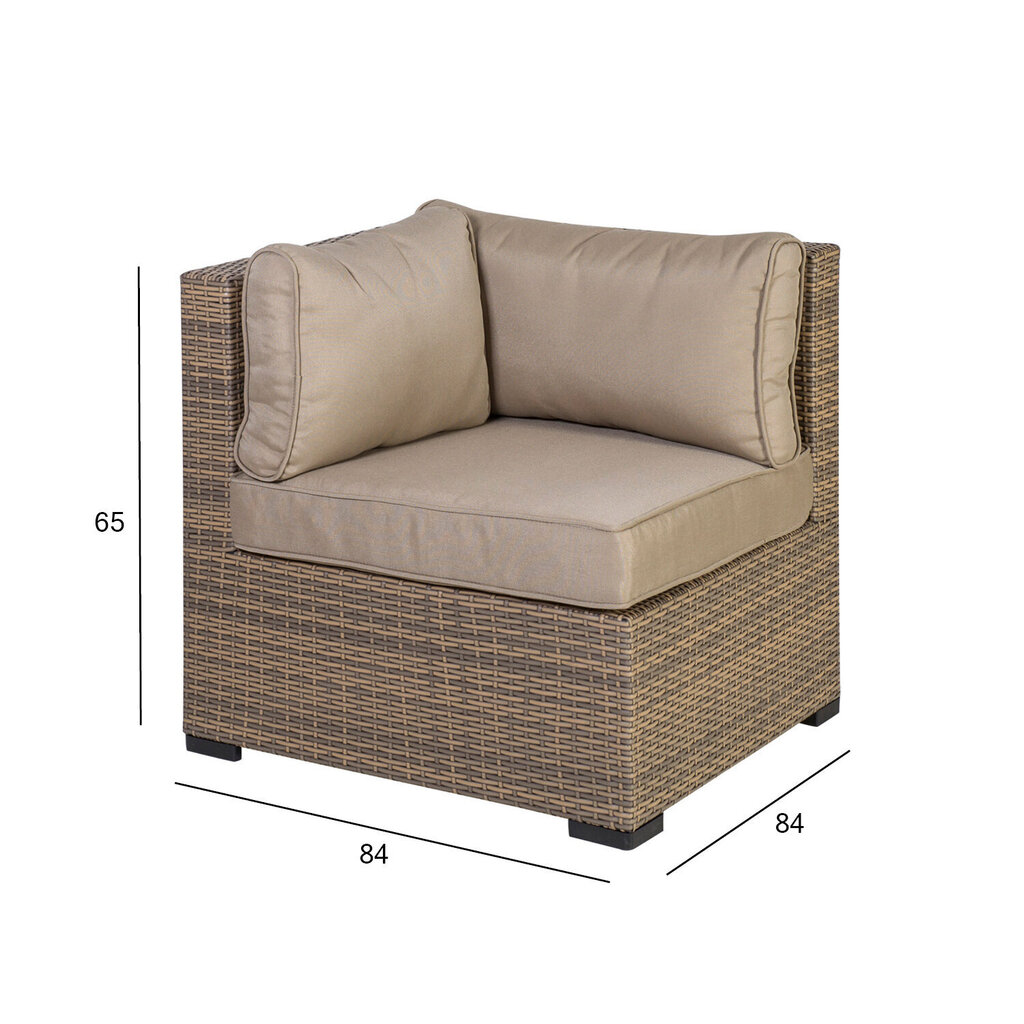 Moduļu dīvāns stūra SEVILLA NEW, kapučīno cena un informācija | Dārza krēsli | 220.lv