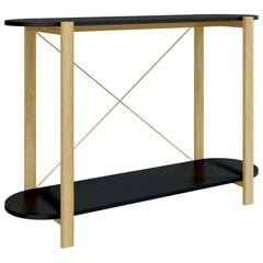 vidaXL konsoles galdiņš, melns, 110x38x75 cm, inženierijas koks cena un informācija | Konsoles galdiņi | 220.lv