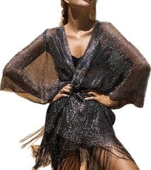 Женское пляжное кимоно черного цвета цена и информация | Купальники | 220.lv