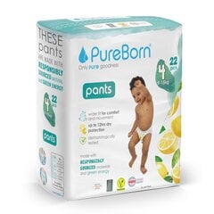 PureBorn ekoloģiskas uzvelkamās autiņbiksītes S4 (9-15kg), 22gb цена и информация | Подгузники | 220.lv