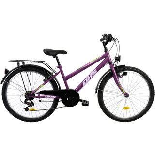 Bērnu velosipēds DHS 2414 24", violets цена и информация | Velosipēdi | 220.lv