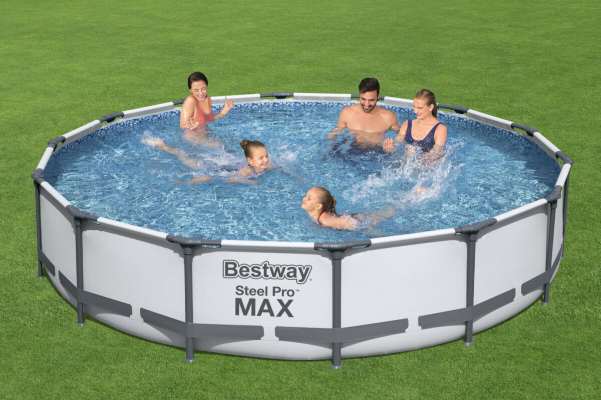 Karkasa baseins ar filtru Bestway Steel Pro Max, 427x84 cm cena un informācija | Baseini | 220.lv